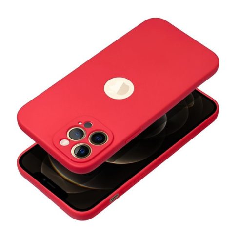 Forcell Soft Apple iPhone 15 Plus szilikon tok, piros