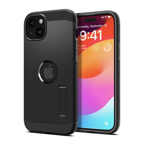 Spigen Tough Armor MagFit Apple iPhone 15 Plus tok, MagSafe, fekete