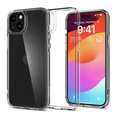 Spigen Ultra Hybrid Apple iPhone 15 tok, Crystal Clear, átlátszó