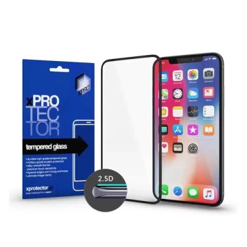   Apple iPhone 15 Pro Xprotector Tempered Glass Full 2.5D fekete 0.33 kijelzővédő üvegfólia