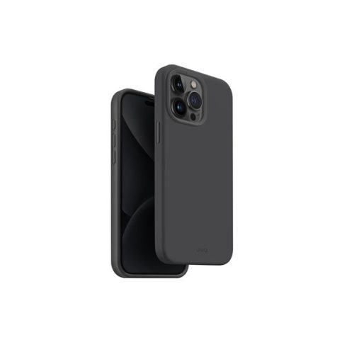 Uniq Lino Hue Apple iPhone 15 Pro Max Magsafe Szilikon tok, sötét szürke