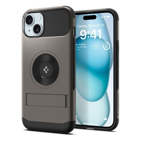 Spigen Slim Armor Apple iPhone 15 tok, Gunmetal, szürke