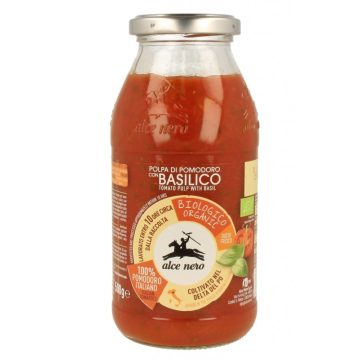 BIO Paradicsompüré bazsalikomos 500g Alce Nero