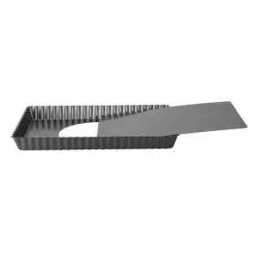   Ibili Rüschen-Kuchenform, herausnehmbarer Boden, rechteckiger Boden 35 x 11 cm, 823036