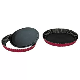   Ibili geriffelte, runde Auflaufform mit herausnehmbarem Boden, 24 cm Durchmesser, Artikelnummer 356224