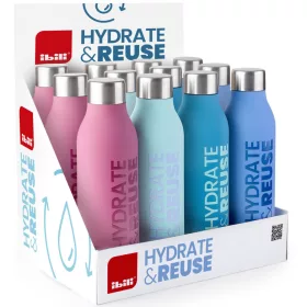   Ibili Metall-Thermosflasche 500ml Hydrate & Reuse 774959 Thermosflasche