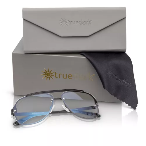 TrueDark® Daywalker Trans Aviator Blaulichtfilter-Sonnenbrille, getönt