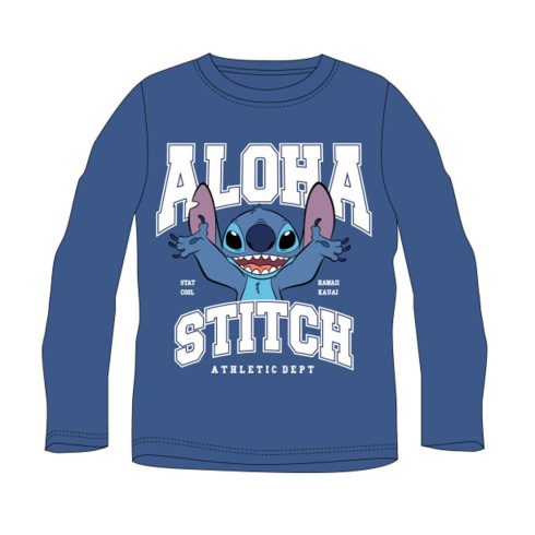 Disney Lilo és Stitch, A csillagkutya Athletic Blue gyerek hosszú póló, felső 5 év / 110 cm