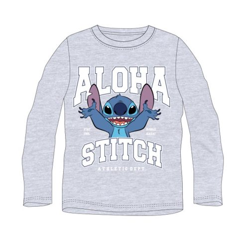 Disney Lilo és Stitch, A csillagkutya Athletic Grey gyerek hosszú póló, felső 8 év / 128 cm
