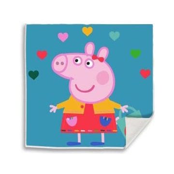   Peppa malac Hearts Mágikus Kéztörlő arctörlő, törölköző 30x30cm