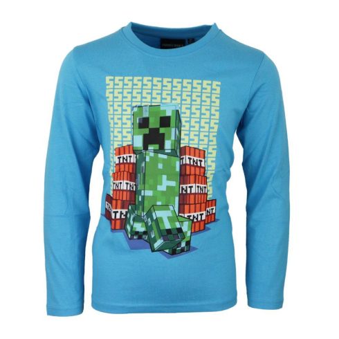 Minecraft Block Blaster sötétben világító gyerek hosszú ujjú póló, felső 10 év / 140 cm