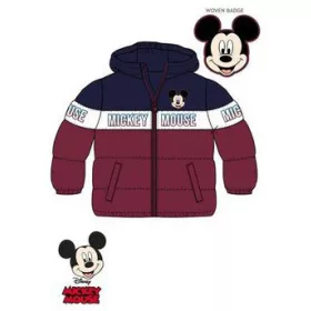 Disney Mickey Baby-Wattierjacke in Burgunderrot, 6 Monate