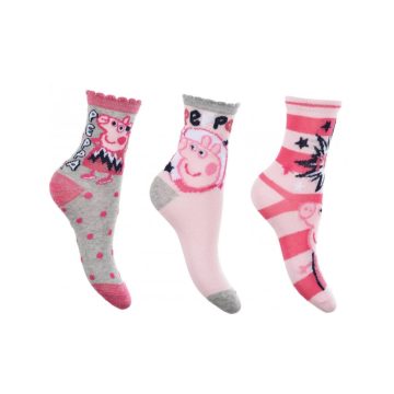 Peppa malac Sparkle Steps Grey gyerek zokni  27/30