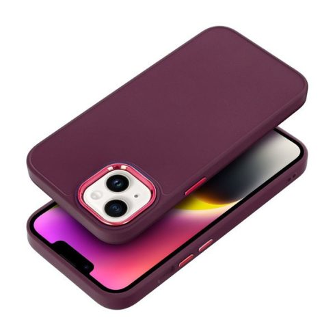 Frame Samsung S24 Ultra közepesen ütésálló tok kameravédő kerettel, lila