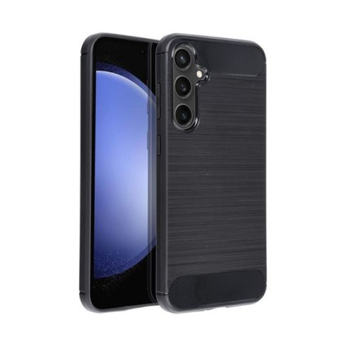 Forcell Carbon Samsung Galaxy S23 FE hátlap tok, fekete