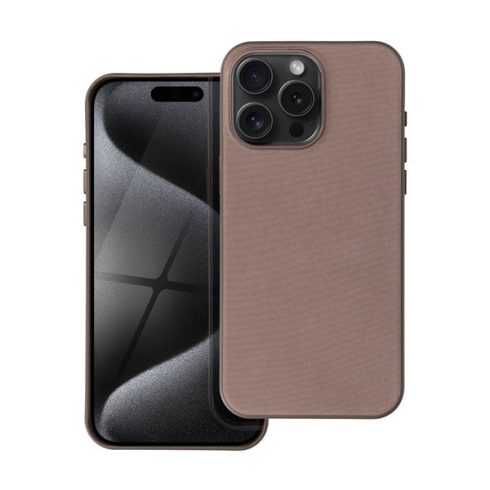 Woven iPhone 15 Plus MagSafe szövet tok, barna