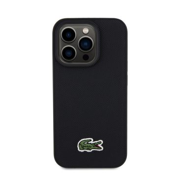   Lacoste Iconic Petit Pique Woven Logo iPhone 15 Pro Max MagSafe tok, fekete