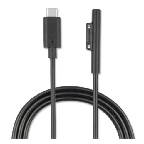 4smarts USB-C / Microsoft Surface töltőkábel, 5A, 1m, fekete