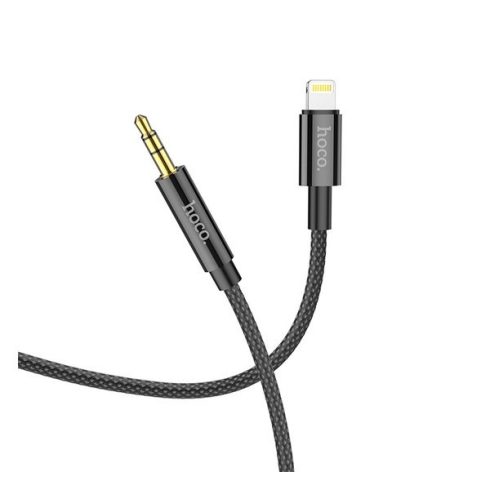 Hoco UPA19 Audio Jack 3,5mm / Lightning ( 8-pin ) kábel, 1m, fekete