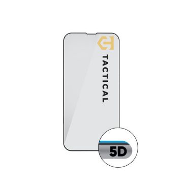   Tactical Glass Shield 5D Apple iPhone 16e / 13 / 14 / 13 Pro kijelzővédő üvegfólia, fekete