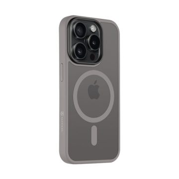   Tactical MagForce Hyperstealth Apple iPhone 15 Pro Magsafe hátlap tok, áttetsző/világosszürke