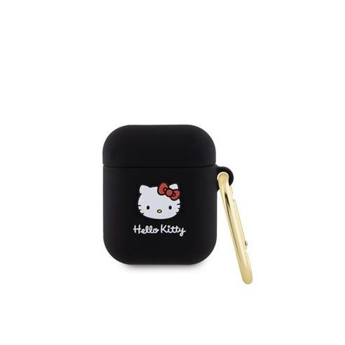 Hello Kitty Liquid Silicone 3D Kitty Head Logo AirPods 1/2 tok, fekete