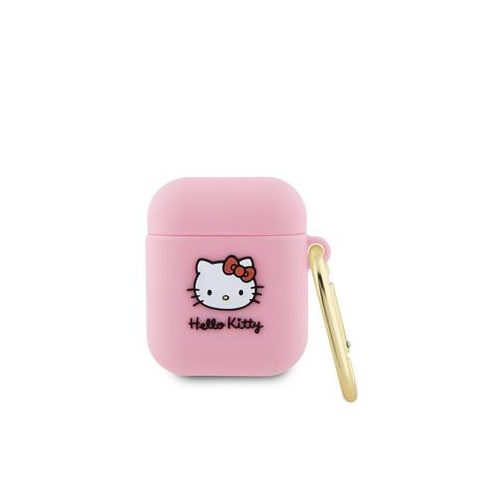 Hello Kitty Liquid Silicone 3D Kitty Head Logo AirPods 1/2 tok, rózsaszín