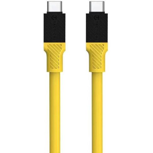 Tactical Fat Man USB-C / USB-C töltő- és adatkábel, 1m, sárga