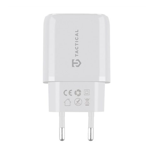 Tactical Base Plug Dual gyorstöltő adapter USB-A+ USB-C, 20W,fehér