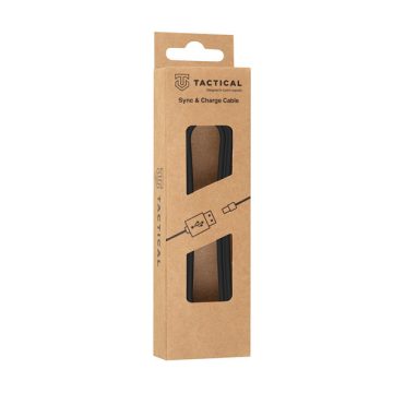   Tactical Smooth Thread USB / USB-C töltő- és adatkábel, 2m, fekete