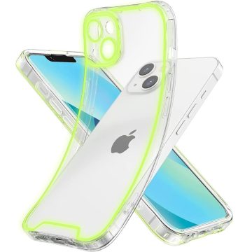   Apple iPhone 13 Pro foszforeszkáló / sötétben világító szilikon tok, sárga