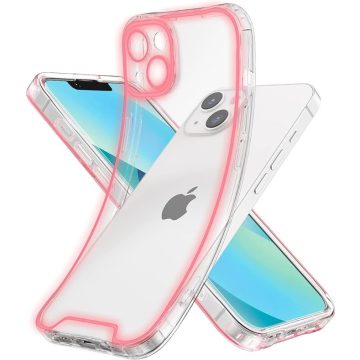   Apple iPhone 13 Pro foszforeszkáló / sötétben világító szilikon tok, rózsaszín