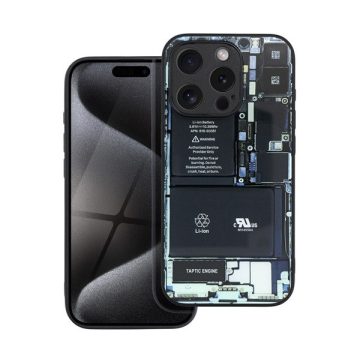 Tech iPhone 15 Pro szilikon hátlap tok, fekete