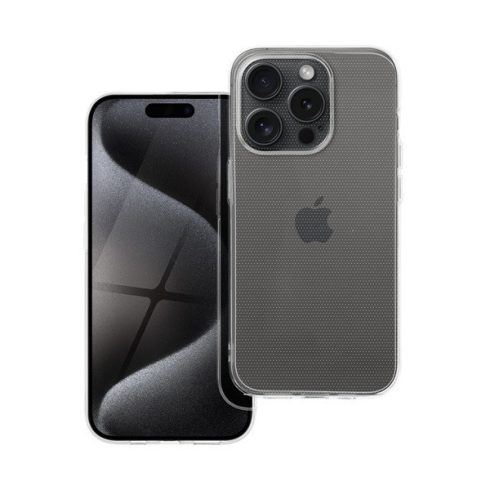Clear 2mm iPhone 15 Pro tok átlátszó, (kamera védelemmel)