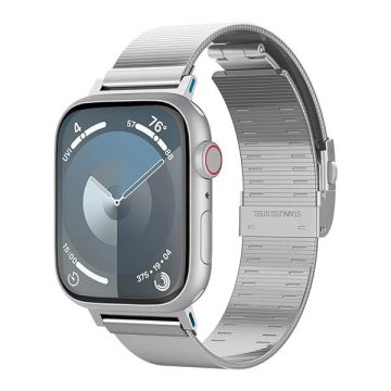   Spigen Sleek Link Apple Watch Ultra 2/1 (49mm) 10(46mm)/ 9/8/7 (45mm) / SE (2/1)/6/5/4 (44mm) / 3/2/1 (42mm) szíj, ezüst