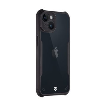   Tactical Quantum Stealth Apple iPhone 14 hátlap tok, átlátszó/fekete