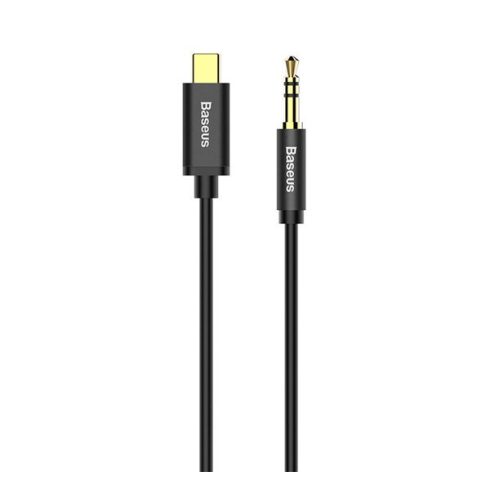 Baseus Yiven USB-C / 3,5 mm-es mini jack audio kábel, 1,2 m, fekete