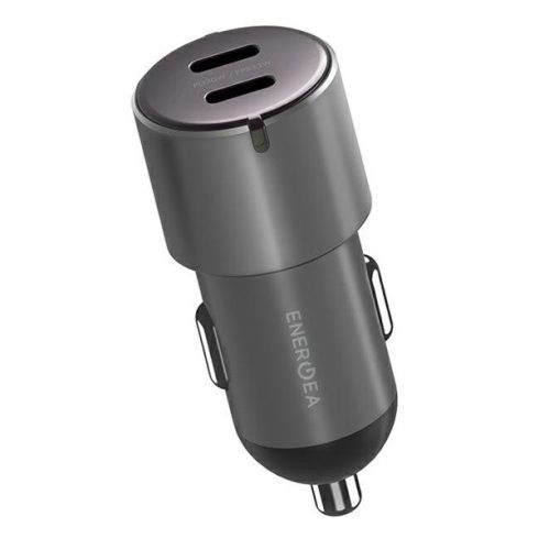 Energea Alu Drive D60 2xUSB-C autós szivargyújtó töltő, (PD-PPS) 66W, szürke
