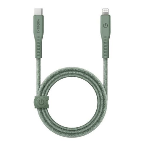 Energea Flow C94 USB-C / Lightning MFI szövet gyorstöltő- és adatkábel, 1.5m, 60W, 3A, zöld