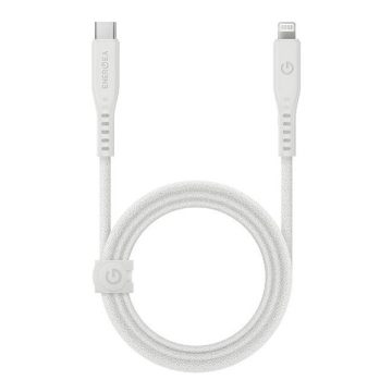   Energea Flow C94 USB-C / Lightning MFI szövet gyorstöltő- és adatkábel, 1.5m, 60W, 3A, fehér