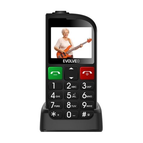Evolveo EasyPhone FL (EP801) nyomógombos mobiltelefon, fekete