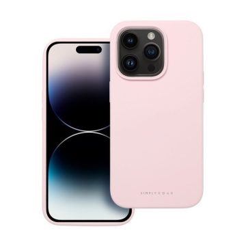   Roar Apple iPhone 16 Pro prémium szilikon tok velúr béléssel, világosrózsaszín