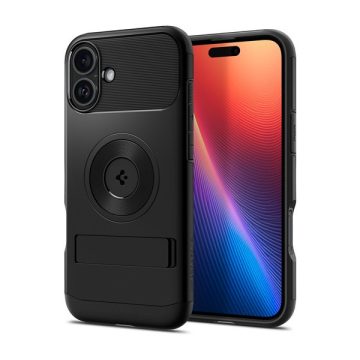   Spigen Slim Armor MagFit iPhone 16 tok, MagSafe, fekete ACS08227