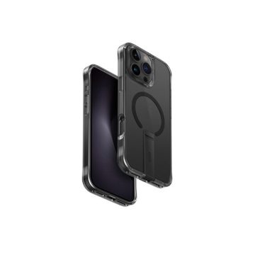   Uniq Eleva Apple iPhone 16 Pro Max Magsafe szilikon tok tartó résszel, karbon fekete