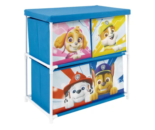 Stojan na hračky Paw Patrol Rainbow, 3 priehradky, 53x30x60 cm
