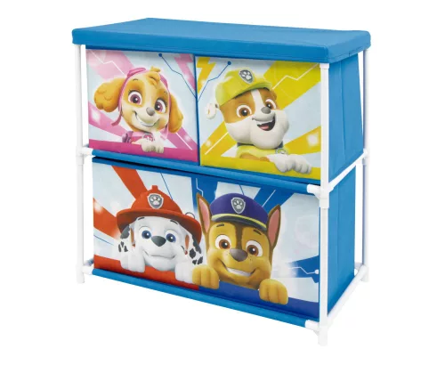 Stojan na hračky Paw Patrol Rainbow, 3 priehradky, 53x30x60 cm