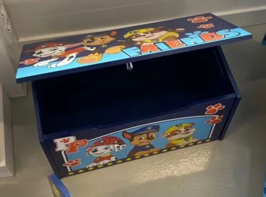Paw Patrol Friends Aufbewahrungsbox aus Holz für Spielzeug, 55,5 x 29,5 x 30 cm
