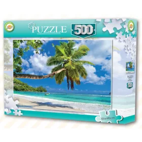 Seychellen-Strand-Palmen-Puzzle, 500 Teile