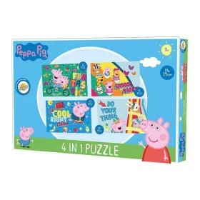 Zábavné puzzle 4 v 1 s Prasiatkom Peppou