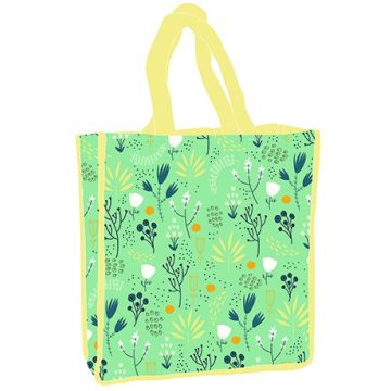 Virág Green shopping bag 34 cm